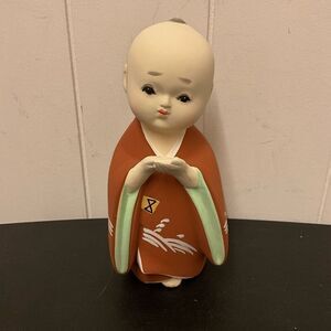 Japanese Hakata Vintage Porcelain Bisque Statue 7.5" - Gump's 1970's